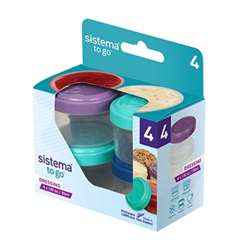Snack buckets system - 4-Pack - Round - 35 ml. - Assorted.