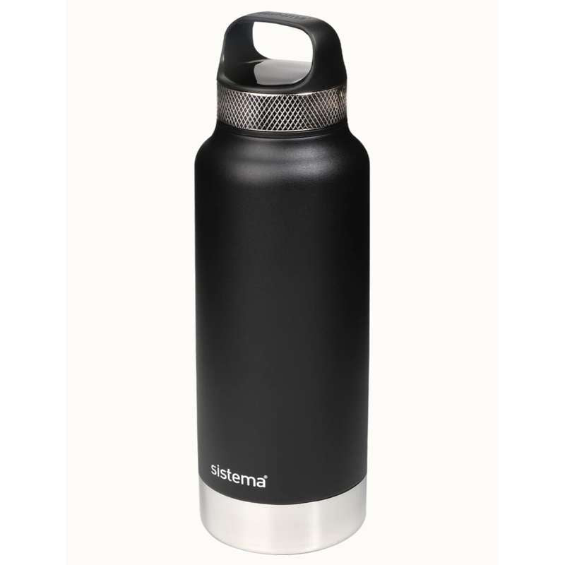 Thermos Flask System - Stainless Steel - 1L - Black