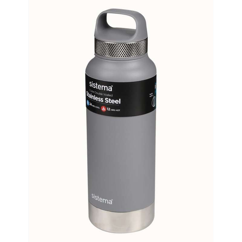 Thermos Flask System - Stainless Steel - 1L - Grey
