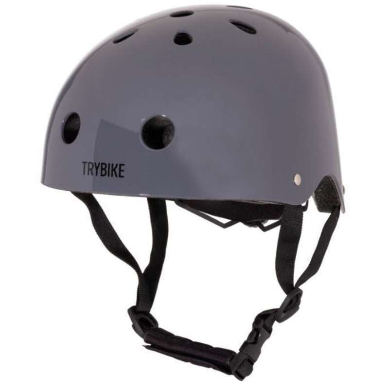 Trybike Bicycle Helmet for Children and Adults - Size M - Anthracite Gray