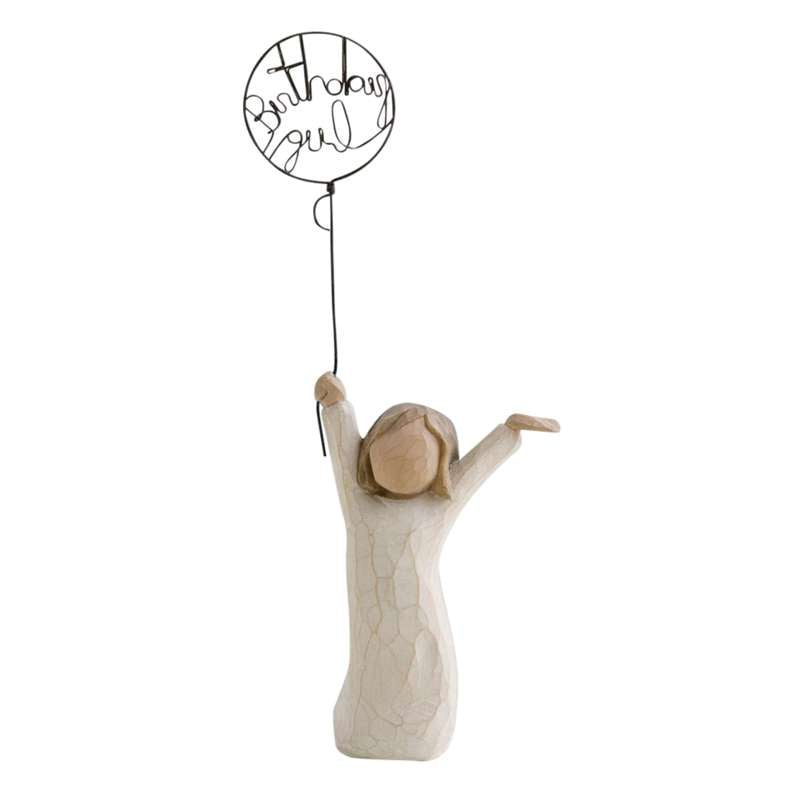 Willow Tree Birthday Girl figurine (little girl with congratulations balloon)