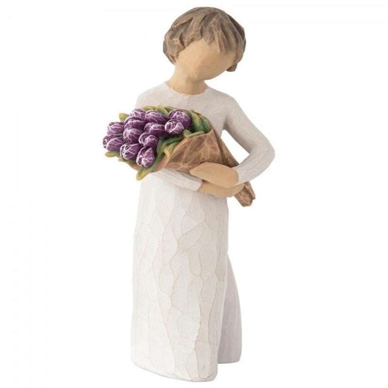 Willow Tree Surprise figurine (girl with tulip bouquet)