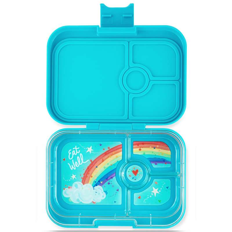 Yumbox Lunchbox - Panino - 4 compartments - Eighties Aqua/Rainbow