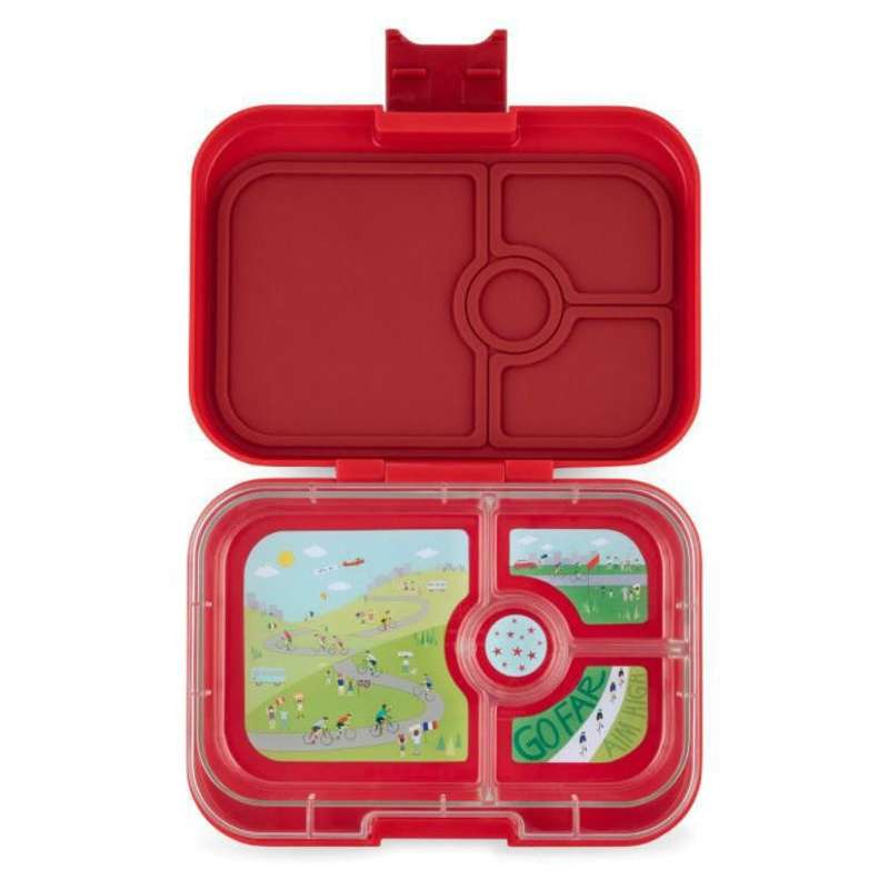 Yumbox Lunchbox - Panino - 4 compartments - Wow Red/Bike Race