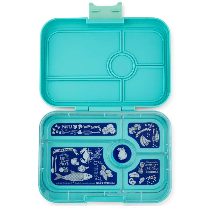 Yumbox Lunchbox - Tapas XL - 5 compartments - Antibes Blue/Bon Appetit
